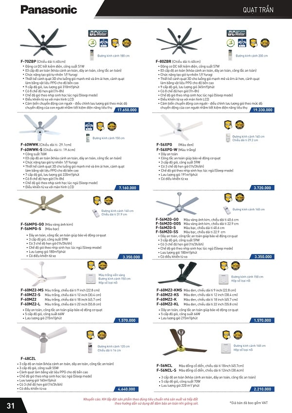 Bảng giá thiết bị điện panasonic mới nhất 2022 NPP Thiết bị điện